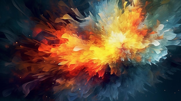 Explosion of color painting colorfull