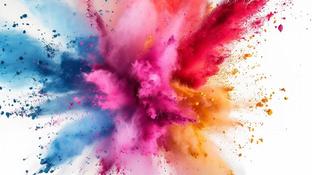 Foto esplosione di colori colorati holi