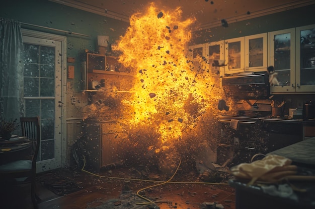 Explosion in a Domestic Kitchen