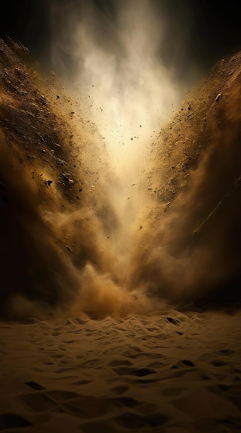 Photo an explosion of dust