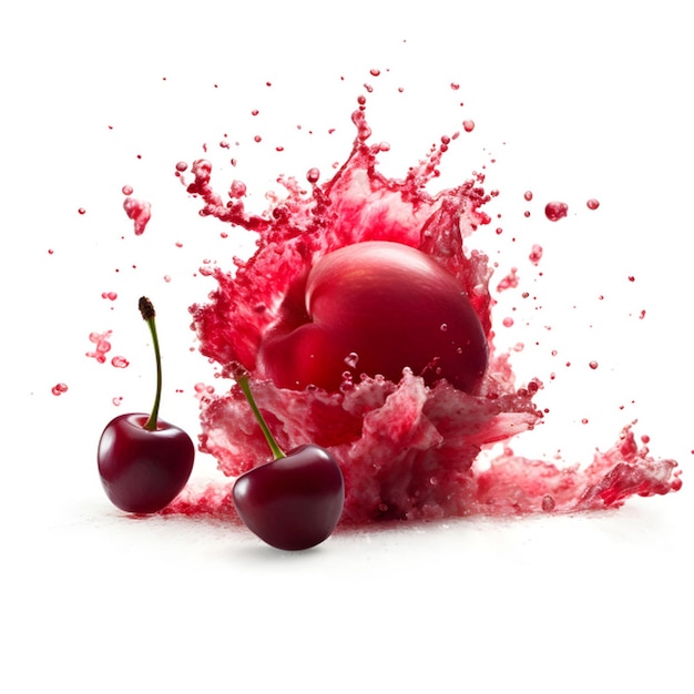 Photo explosion of flavor a cherry burst
