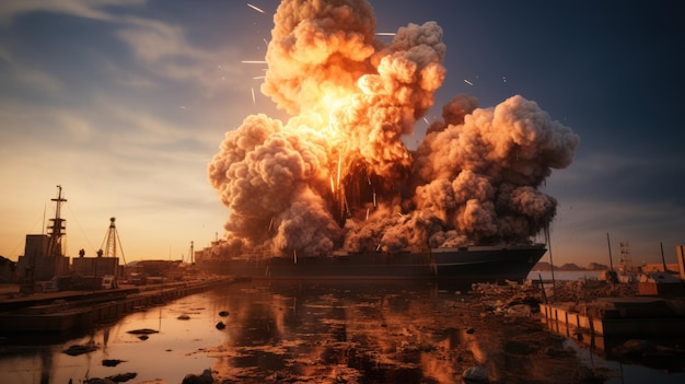 explosion HD 8K wallpaper Stock Photographic Image