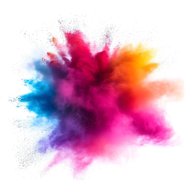 Explosion of Holi colored powder for design Happy Holi discount sale post