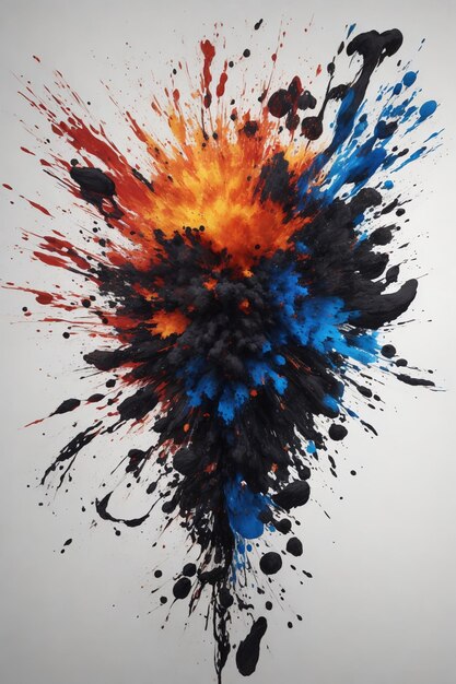 Explosion of ink effect