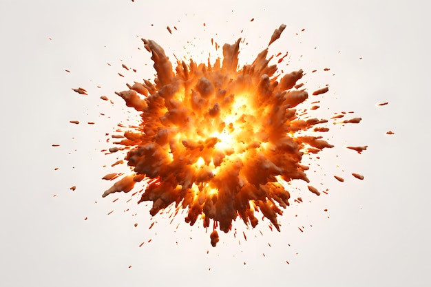 Photo an explosion isolated on transparent background
