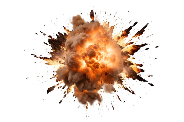 An explosion isolated on transparent background