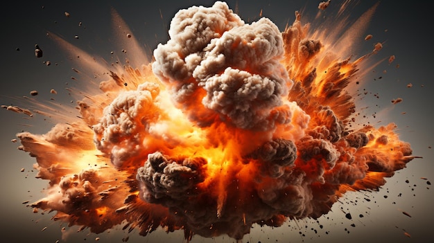 An explosion isolated on transparent background