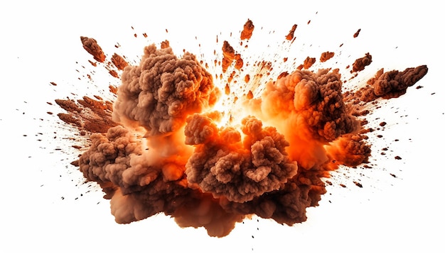 Explosion Isolated on White Background