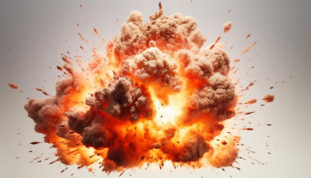 Explosion Isolated on White Background