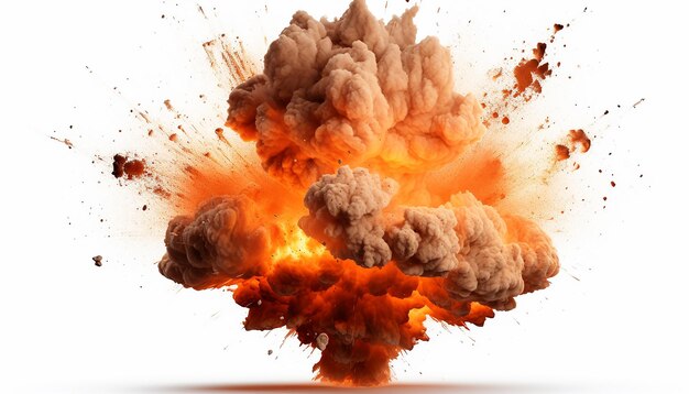 Explosion Isolated on White Background