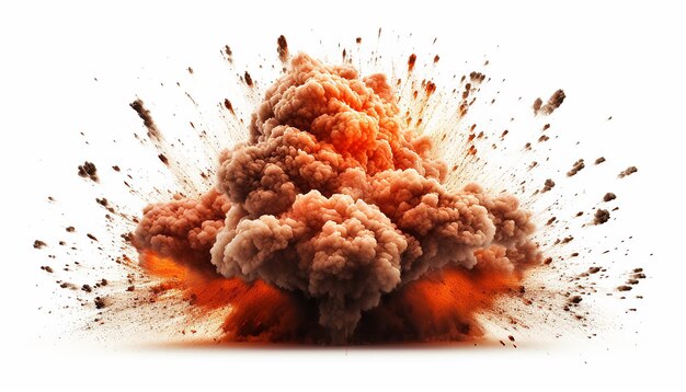 Explosion Isolated on White Background