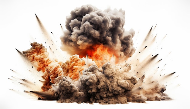 Explosion Isolated on White Background