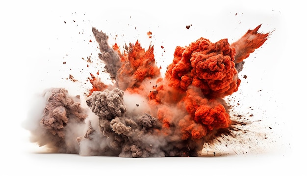 Explosion isolated on white background