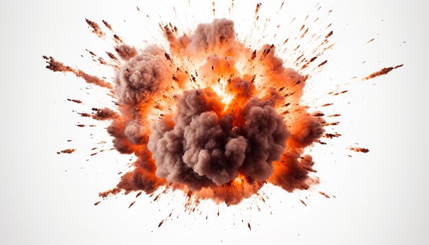 Explosion Isolated on White