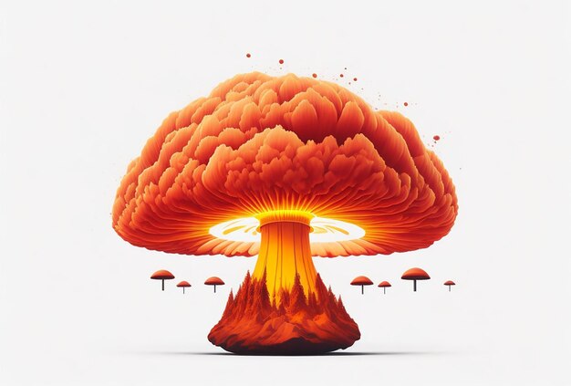 Photo explosion mushroom cloud