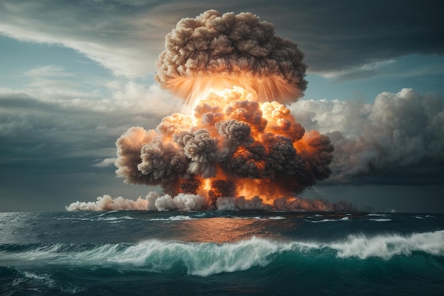사진 바다에서 폭발한 핵폭탄