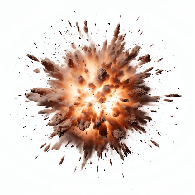 a explosion studio light isolated on white background