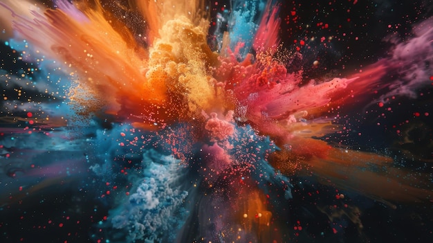 The explosions of abstract color seem to tell a story each one unique and captivating