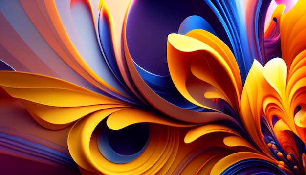 Взрывная сумасшедшая абстракция ярких насыщенных акварельных цветов