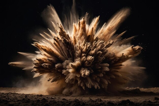 Foto explosive dust cloud