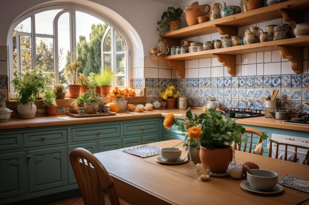 exposed moroccan tiles in the dining room professional advertising photography