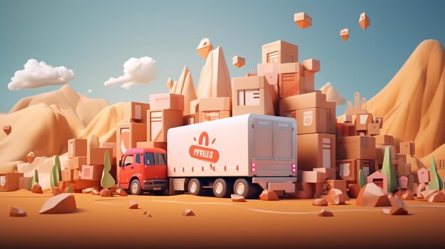 Express delivery and shipment service concept