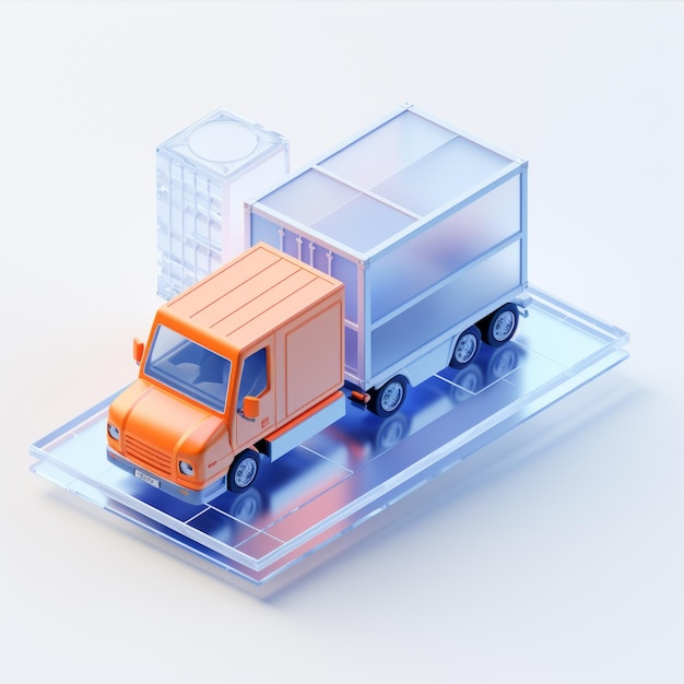 Photo express delivery truck icon