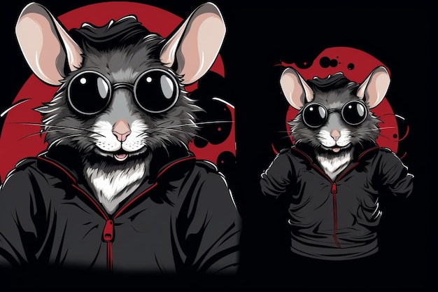 Express Your Wild Side with a Free RatInspired Vector TShirt Design 32 Aspect Ratio