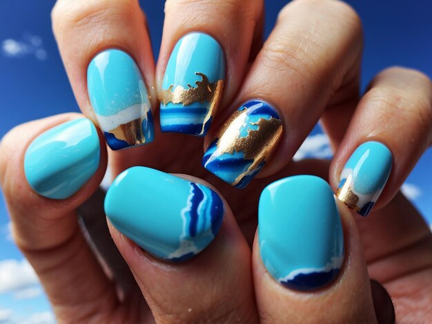 Express Yourself with Friendly Colorful Nail Art AI Image