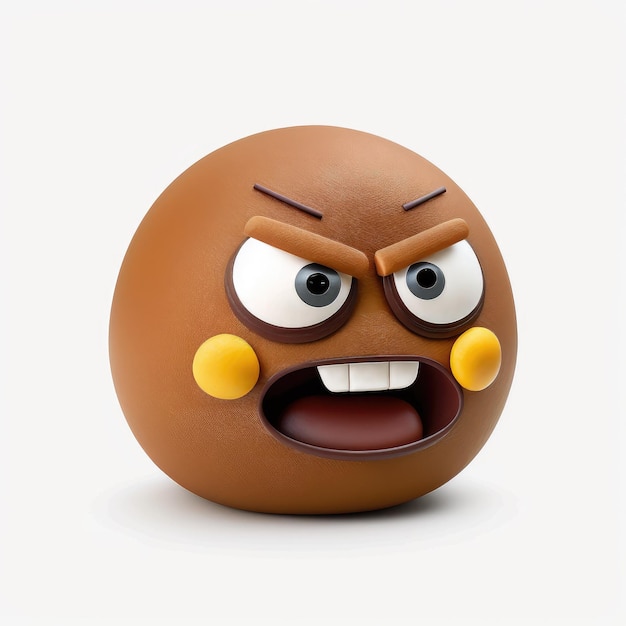 Foto expressieve emoticon gezicht shitty emoji