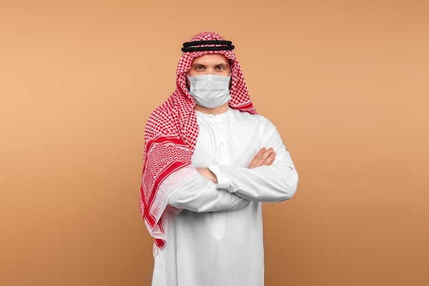 Expressive Arab guy posing