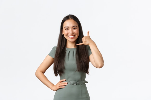 Expressive Asian young girl posing