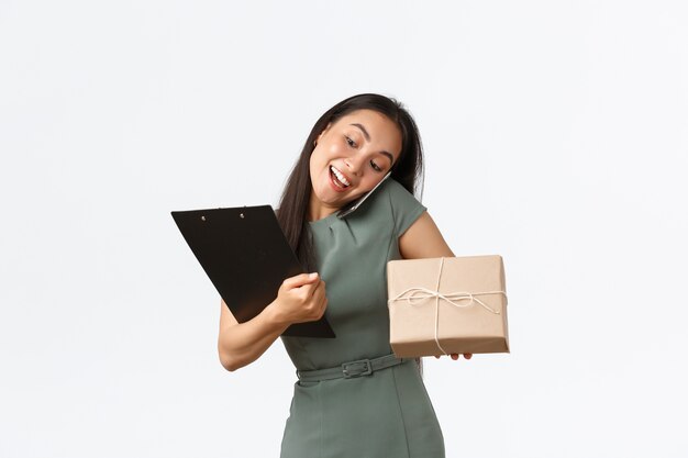 Expressive Asian young girl posing