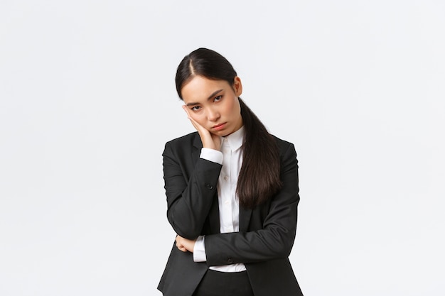 Expressive Asian young girl posing