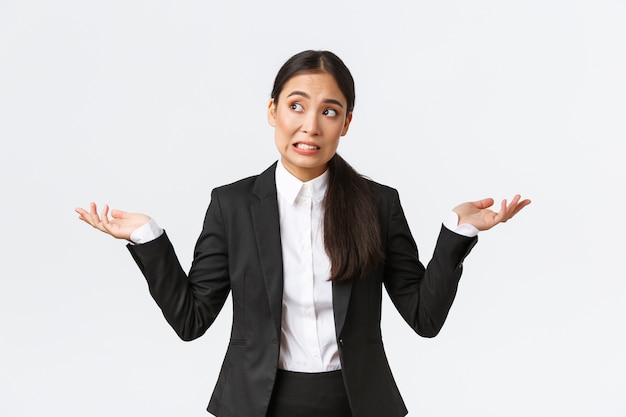 Expressive Asian young girl posing