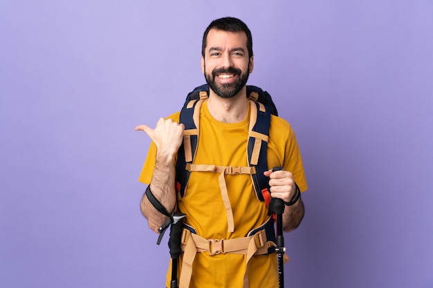 Expressive bearded man posing