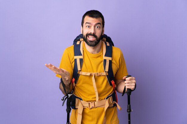 Expressive bearded man posing