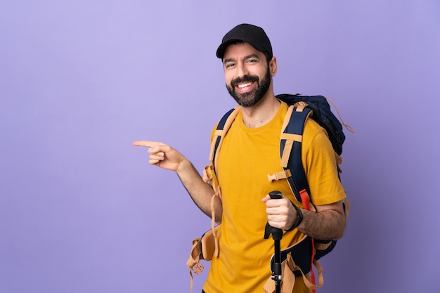 Expressive bearded man posing