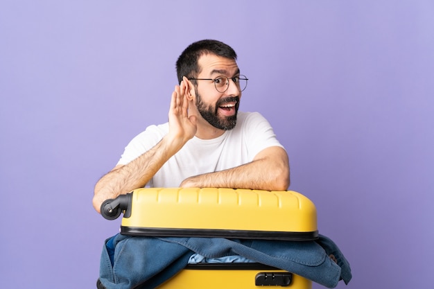 Expressive bearded man posing