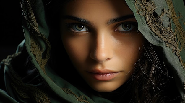 expressive beautiful green eyes captivating beautiful professional photography Generative Ai