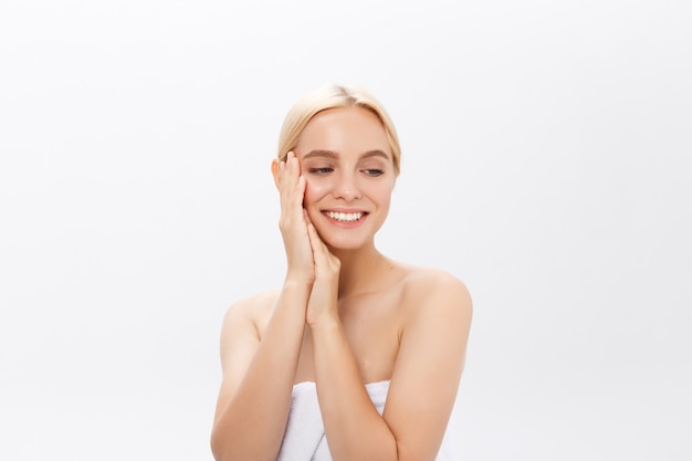 Expressive beautiful woman posing