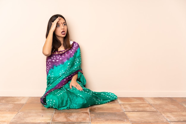 Expressive beautiful young woman posing