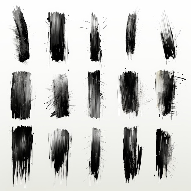 expressive black and gold brush strokes