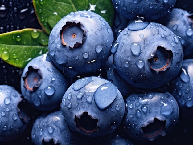 Expressive blueberry watercolor painting