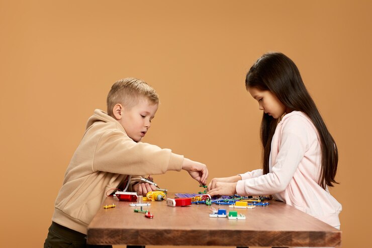 Expressive children playing