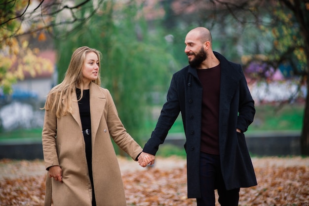 Expressive couple posing indoor