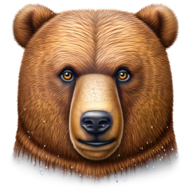 Photo expressive emoticon face bear emoji