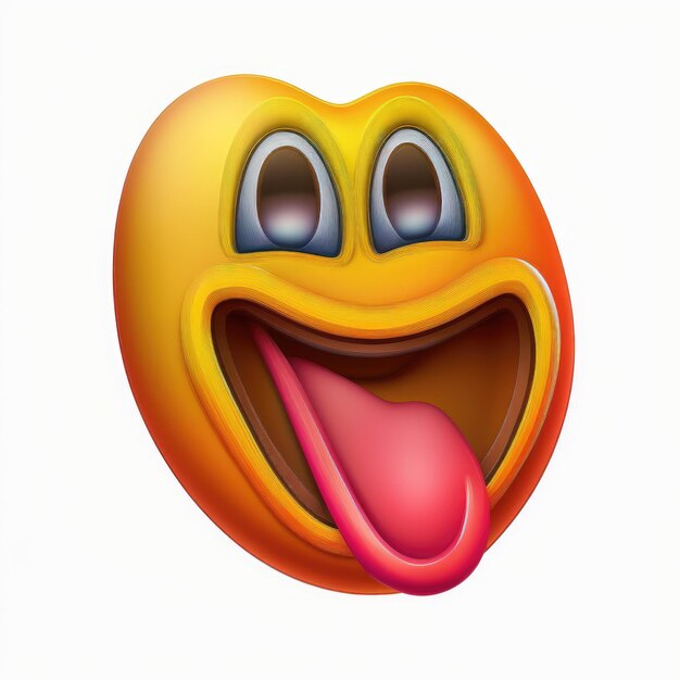 Foto emoticon espressivo emoji di faccia colorato con inchiostro