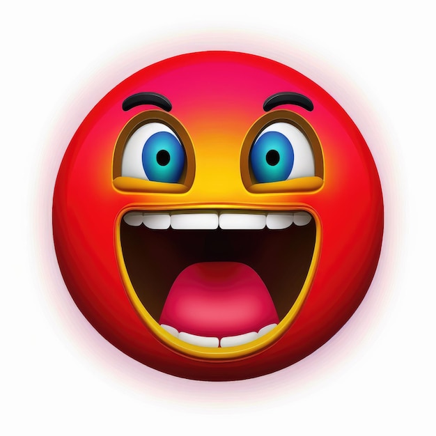 Premium AI Image | expressive emoticon face emoji colored with ink