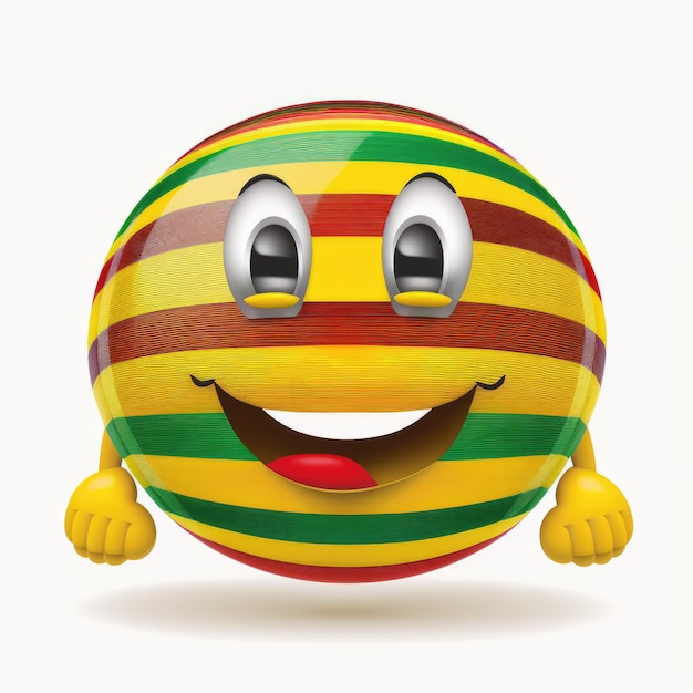 expressive emoticon face emoji with stripes